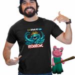 Fashion, accesorii si bijuterii - Barbati - Imbracaminte - Tricouri si bluze barbati - Tricou Barbati Roblox Fish it Laviathan Sea Monster Pescar, negru, marime M - Infinity.ro