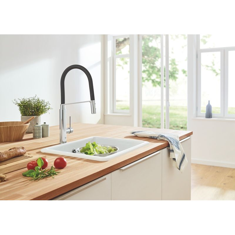 Casa si Gradina - Sanitare - Chiuveta bucatarie si accesorii - Baterii bucatarie - Baterie de bucatarie Grohe 31491000, 1 bar, 510 mm, 235 mm, 1 orificii instalare, 2 sprayuri, 360 unghi pivotare, Crom - Infinity.ro