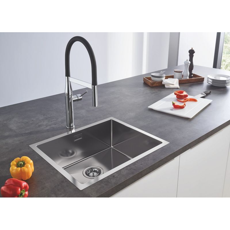 Casa si Gradina - Sanitare - Chiuveta bucatarie si accesorii - Baterii bucatarie - Baterie de bucatarie Grohe 30503000, 1 bar, 530 mm, 240 mm, 1 orificii instalare, 2 sprayuri, 360 unghi pivotare, Crom - Infinity.ro