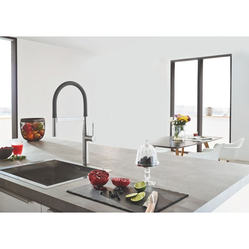 Casa si Gradina - Sanitare - Chiuveta bucatarie si accesorii - Baterii bucatarie - Baterie de bucatarie Grohe 30503000, 1 bar, 530 mm, 240 mm, 1 orificii instalare, 2 sprayuri, 360 unghi pivotare, Crom - Infinity.ro