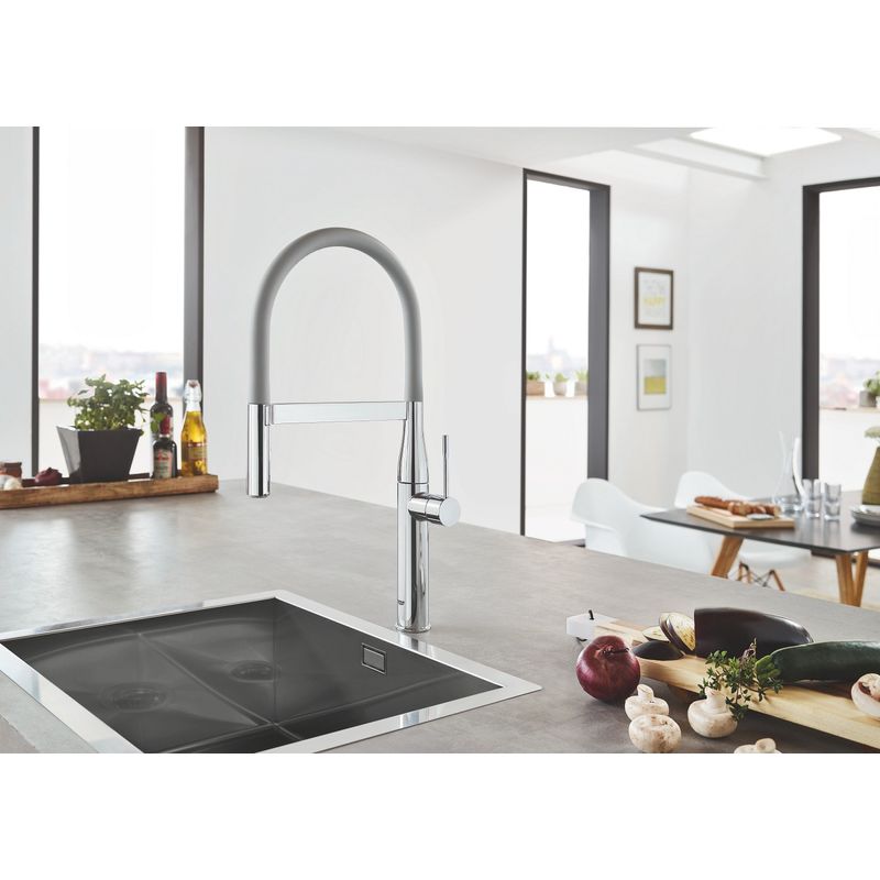 Casa si Gradina - Sanitare - Chiuveta bucatarie si accesorii - Baterii bucatarie - Baterie de bucatarie Grohe 30503000, 1 bar, 530 mm, 240 mm, 1 orificii instalare, 2 sprayuri, 360 unghi pivotare, Crom - Infinity.ro