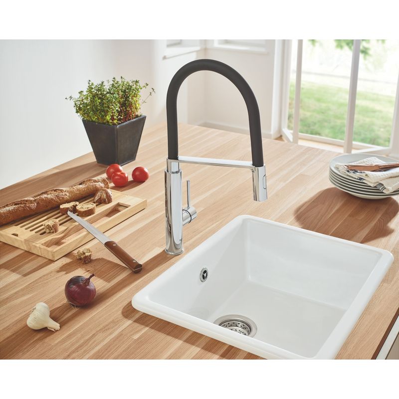 Casa si Gradina - Sanitare - Chiuveta bucatarie si accesorii - Baterii bucatarie - Baterie de bucatarie Grohe 31491000, 1 bar, 510 mm, 235 mm, 1 orificii instalare, 2 sprayuri, 360 unghi pivotare, Crom - Infinity.ro