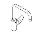 Casa si Gradina - Sanitare - Chiuveta bucatarie si accesorii - Baterii bucatarie - Baterie de bucatarie Grohe 32259003, 1 bar, 306 mm, 223 mm, 1 orificii instalare, 1 sprayuri, 150 unghi pivotare, Crom - Infinity.ro