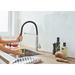 Casa si Gradina - Sanitare - Chiuveta bucatarie si accesorii - Baterii bucatarie - Baterie de bucatarie Grohe 31489000, 1 bar, 510 mm, 235 mm, 1 orificii instalare, 2 sprayuri, 360 unghi pivotare, Crom - Infinity.ro