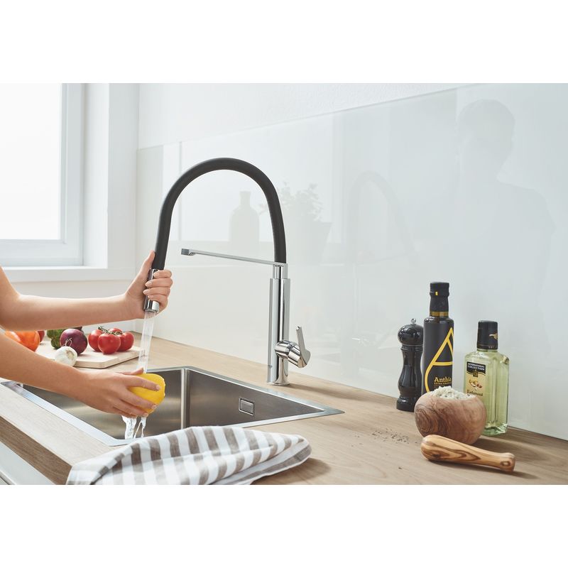 Casa si Gradina - Sanitare - Chiuveta bucatarie si accesorii - Baterii bucatarie - Baterie de bucatarie Grohe 31489000, 1 bar, 510 mm, 235 mm, 1 orificii instalare, 2 sprayuri, 360 unghi pivotare, Crom - Infinity.ro