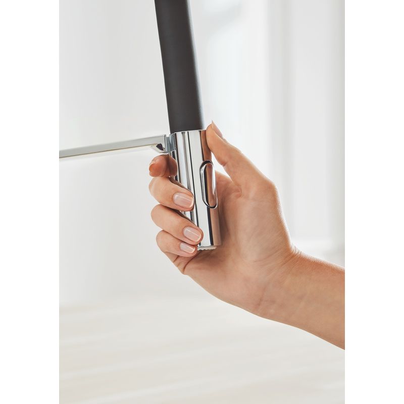 Casa si Gradina - Sanitare - Chiuveta bucatarie si accesorii - Baterii bucatarie - Baterie de bucatarie Grohe 31489000, 1 bar, 510 mm, 235 mm, 1 orificii instalare, 2 sprayuri, 360 unghi pivotare, Crom - Infinity.ro
