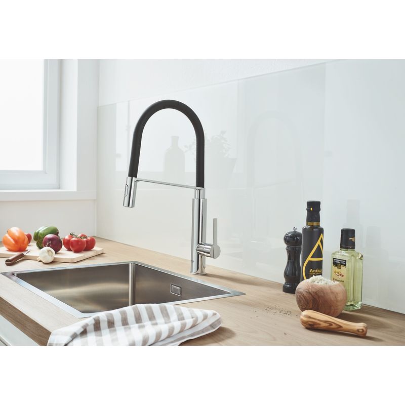 Casa si Gradina - Sanitare - Chiuveta bucatarie si accesorii - Baterii bucatarie - Baterie de bucatarie Grohe 31489000, 1 bar, 510 mm, 235 mm, 1 orificii instalare, 2 sprayuri, 360 unghi pivotare, Crom - Infinity.ro