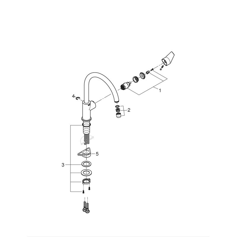 Casa si Gradina - Sanitare - Chiuveta bucatarie si accesorii - Baterii bucatarie - Baterie de bucatarie Grohe 30529001, 1 bar, 332 mm, 223 mm, 1 orificii instalare, 1 sprayuri, 360 unghi pivotare, Crom - Infinity.ro