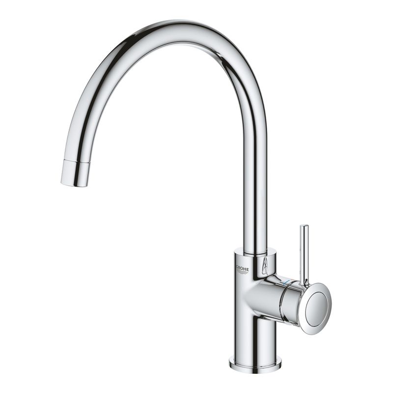 Casa si Gradina - Sanitare - Chiuveta bucatarie si accesorii - Baterii bucatarie - Baterie de bucatarie Grohe 31553001, 1 bar, 332 mm, 223 mm, 1 orificii instalare, 1 sprayuri, 360 unghi pivotare, Crom - Infinity.ro