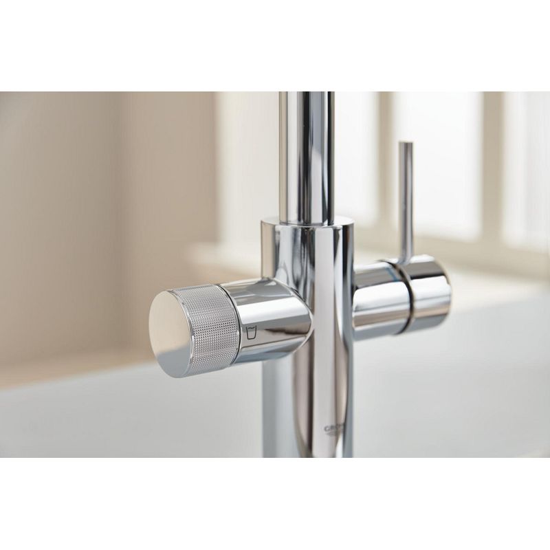Casa si Gradina - Sanitare - Chiuveta bucatarie si accesorii - Baterii bucatarie - Baterie bucatarie Grohe 30588000, 1 bar, 370 mm, 221 mm, 1 orificii instalare, 2 sprayuri, 180 unghi pivotare, Crom - Infinity.ro