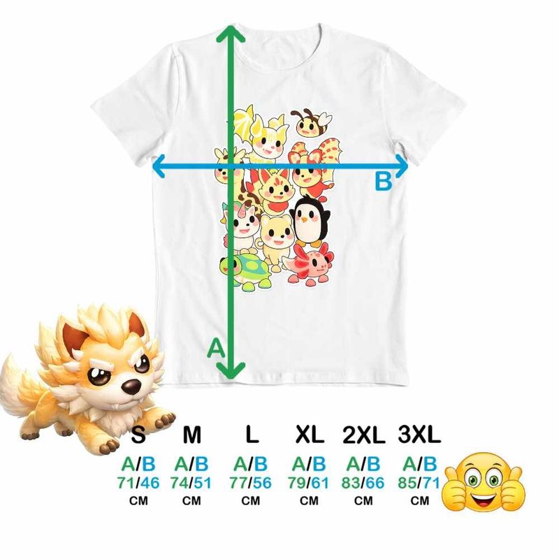 Fashion, accesorii si bijuterii - Barbati - Imbracaminte - Tricouri si bluze barbati - Tricou Barbati Roblox Adopt Me Cute Pets, alb, marime S - Infinity.ro