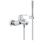 Casa si Gradina - Sanitare - Lavoar baie si accesorii - Baterii sanitare - Set baterie cada Grohe 32832000, 124 mm, 1 bar, 65 mm, 1.5 m, 210 mm, 163 mm, 39 mm, 2 orificii instalare, Crom - Infinity.ro