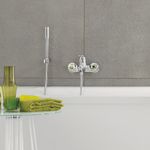 Casa si Gradina - Sanitare - Lavoar baie si accesorii - Baterii sanitare - Set baterie cada Grohe 32832000, 124 mm, 1 bar, 65 mm, 1.5 m, 210 mm, 163 mm, 39 mm, 2 orificii instalare, Crom - Infinity.ro