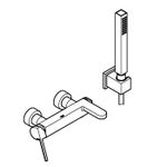 Casa si Gradina - Sanitare - Lavoar baie si accesorii - Baterii sanitare - Set baterie cada Grohe 33547003, 1 bar, 66 mm, 1.5 m, 189 mm, 89 mm, 2 orificii instalare, 1 functii para dus, Crom - Infinity.ro
