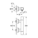 Casa si Gradina - Sanitare - Lavoar baie si accesorii - Baterii sanitare - Set de dus de dus Grohe 34488000, 1 bar, 79 mm, 313 mm, 130 mm, 1.75 m, 600 mm, 2 orificii instalare, Crom - Infinity.ro