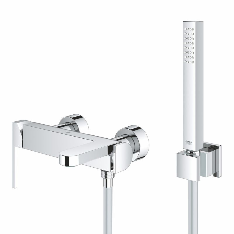 Casa si Gradina - Sanitare - Lavoar baie si accesorii - Baterii sanitare - Set baterie cada Grohe 33547003, 1 bar, 66 mm, 1.5 m, 189 mm, 89 mm, 2 orificii instalare, 1 functii para dus, Crom - Infinity.ro