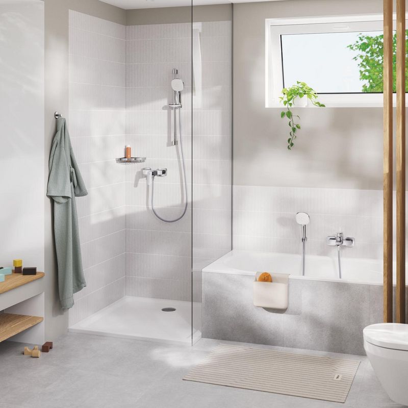 Casa si Gradina - Sanitare - Lavoar baie si accesorii - Baterii sanitare - Baterie cada Grohe 1018130000, 1 bar, 167 mm, 224 mm, 50 mm, 2 orificii instalare, 1/2 dimensiune racord, Crom - Infinity.ro