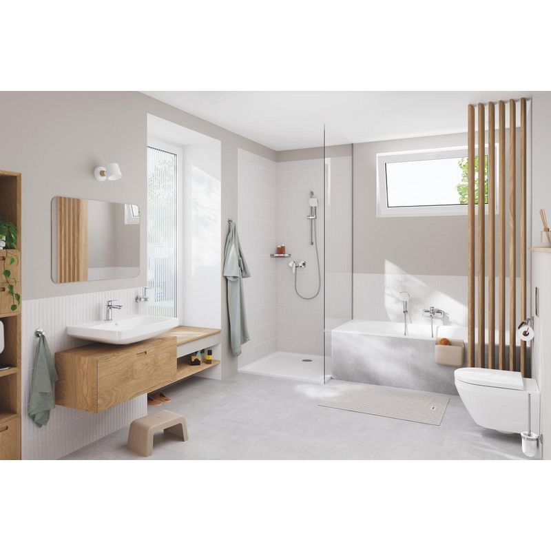 Casa si Gradina - Sanitare - Lavoar baie si accesorii - Baterii sanitare - Baterie cada Grohe 1018130000, 1 bar, 167 mm, 224 mm, 50 mm, 2 orificii instalare, 1/2 dimensiune racord, Crom - Infinity.ro
