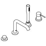 Casa si Gradina - Sanitare - Lavoar baie si accesorii - Baterii sanitare - Baterie cada Grohe 25251001, 1 bar, 28 mm, 2 m, 251 mm, 480 mm, 197 mm, 4 orificii instalare, 1 functii para dus, Crom - Infinity.ro