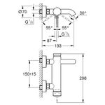 Casa si Gradina - Sanitare - Lavoar baie si accesorii - Baterii sanitare - Baterie cada Grohe 25250001, 1 bar, 193 mm, 294 mm, 106 mm, 2 orificii instalare, 1/2 dimensiune racord, Crom - Infinity.ro
