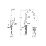 Casa si Gradina - Sanitare - Lavoar baie si accesorii - Baterii sanitare - Baterie lavoar Roca A5A4A9EC00, 28 mm, 5 l/min, 0.5 bar, 35 mm, 271 mm, 161 mm, 420 mm, 1 orificii instalare, Crom - Infinity.ro