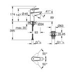 Casa si Gradina - Sanitare - Lavoar baie si accesorii - Baterii sanitare - Baterie lavoar Grohe 23898001, 28 mm, 5.7 l/min, 0.8 bar, 35 mm, 147 mm, 93 mm, 395 mm, 1 orificii instalare, Crom - Infinity.ro