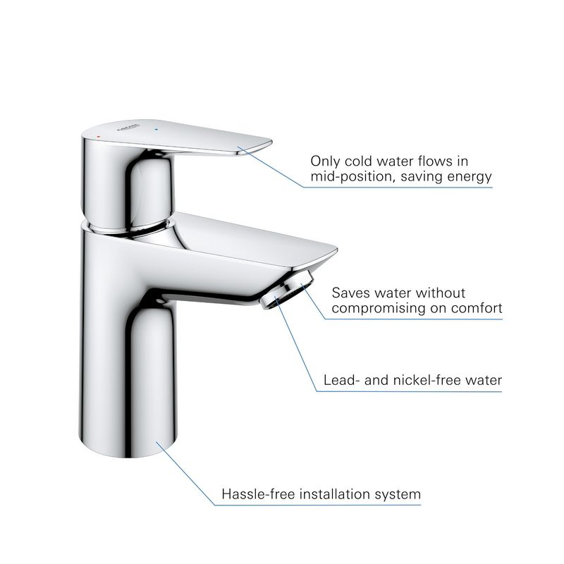 Casa si Gradina - Sanitare - Lavoar baie si accesorii - Baterii sanitare - Baterie lavoar Grohe 23900001, 1 bar, 35 mm, 174 mm, 93 mm, 395 mm, 1 orificii instalare, 3/8 dimensiune racord, Crom - Infinity.ro