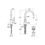 Casa si Gradina - Sanitare - Lavoar baie si accesorii - Baterii sanitare - Baterie lavoar Roca A5A4A9ESM0, 28 mm, 5 l/min, 0.5 bar, 35 mm, 271 mm, 161 mm, 420 mm, Otel satinat - Infinity.ro