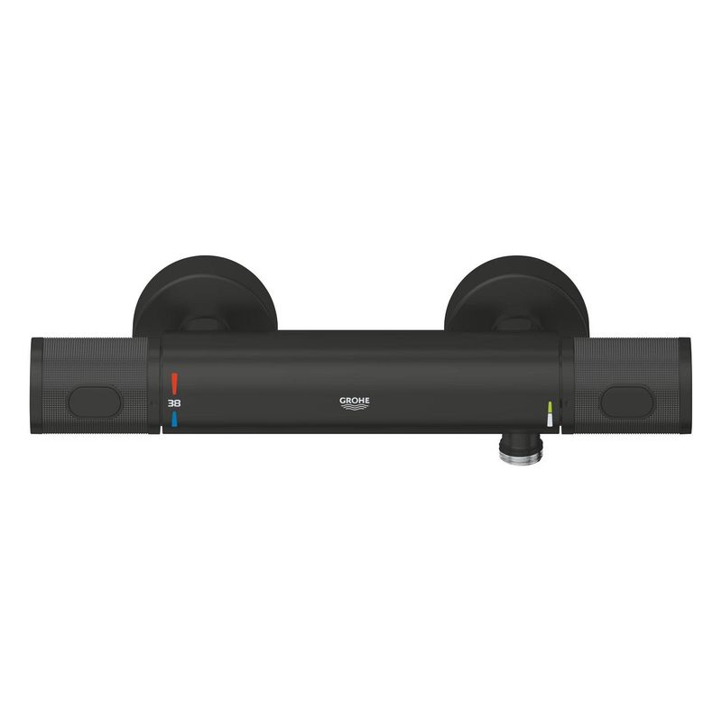 Casa si Gradina - Sanitare - Lavoar baie si accesorii - Baterii sanitare - Baterie dus Grohe 347902430, 1 bar, 91 mm, 313 mm, 2 orificii instalare, 1/2 dimensiune racord furtun, Negru - Infinity.ro