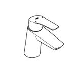 Casa si Gradina - Sanitare - Lavoar baie si accesorii - Baterii sanitare - Baterie lavoar Grohe 239682433, 28 mm, 5 l/min, 0.8 bar, 35 mm, 149 mm, 111 mm, 400 mm, 1 orificii instalare, Negru - Infinity.ro