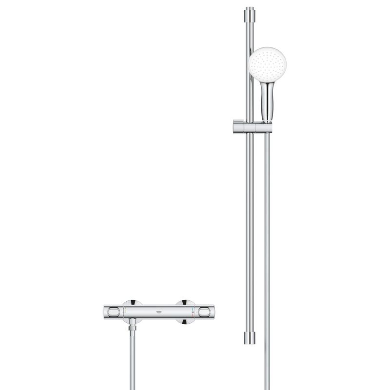 Casa si Gradina - Sanitare - Lavoar baie si accesorii - Baterii sanitare - Baterie dus Grohe 34797001, 0.8 bar, 81 mm, 305 mm, 110 mm, 1.5 m, 600 mm, 2 orificii instalare, Crom - Infinity.ro
