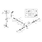Casa si Gradina - Sanitare - Lavoar baie si accesorii - Baterii sanitare - Baterie dus Grohe 34797001, 0.8 bar, 81 mm, 305 mm, 110 mm, 1.5 m, 600 mm, 2 orificii instalare, Crom - Infinity.ro