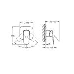 Casa si Gradina - Sanitare - Lavoar baie si accesorii - Baterii sanitare - Unitate comanda Grohe 1017752430, 1 bar, 113 mm, 8 mm, 1 iesiri, 1 functii palarie dus, 1/2 dimensiune racord, Negru - Infinity.ro