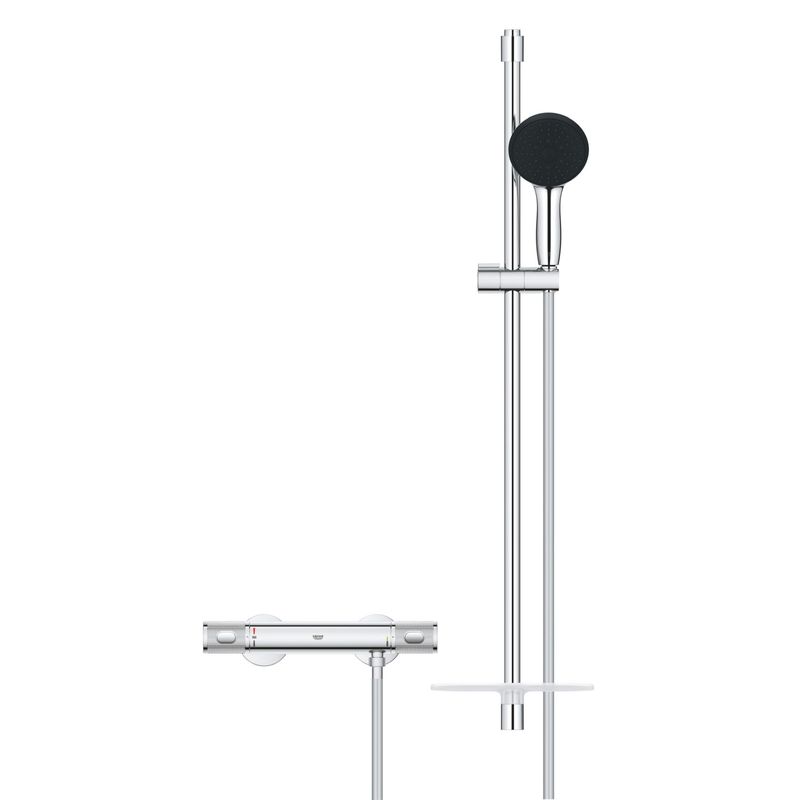 Casa si Gradina - Sanitare - Lavoar baie si accesorii - Baterii sanitare - Baterie dus Grohe 34853001, 0.8 bar, 80 mm, 317 mm, 110 mm, 1.75 m, 900 mm, 2 orificii instalare, Crom - Infinity.ro