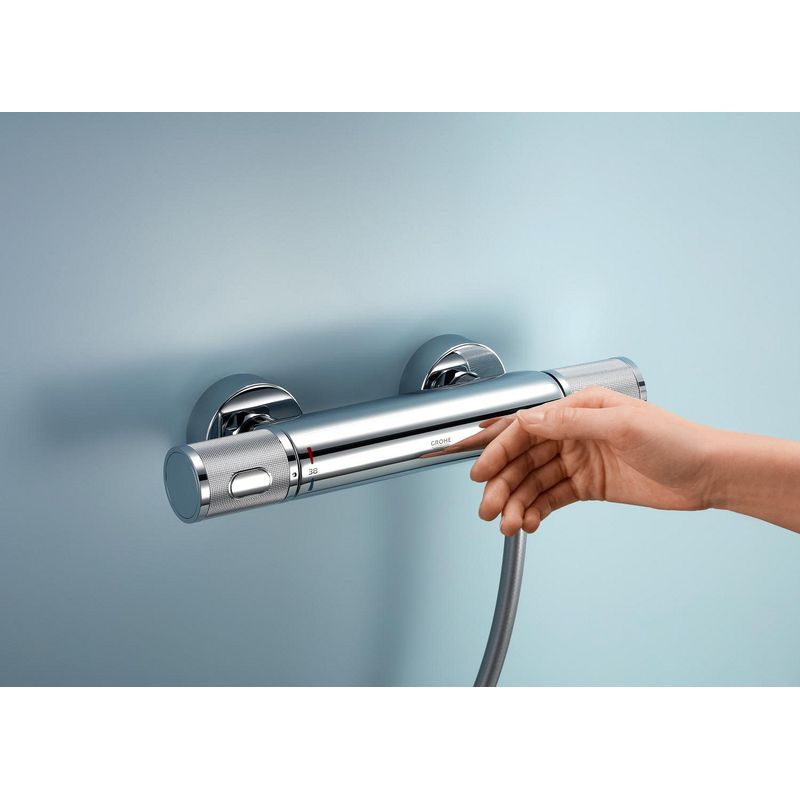 Casa si Gradina - Sanitare - Lavoar baie si accesorii - Baterii sanitare - Baterie dus Grohe 34853001, 0.8 bar, 80 mm, 317 mm, 110 mm, 1.75 m, 900 mm, 2 orificii instalare, Crom - Infinity.ro
