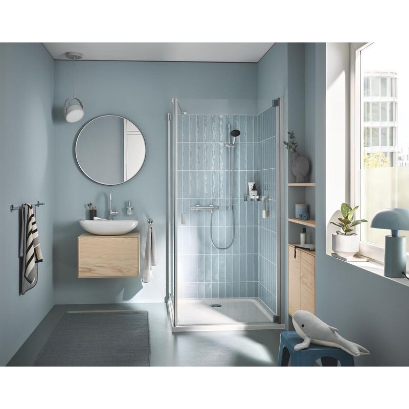 Casa si Gradina - Sanitare - Lavoar baie si accesorii - Baterii sanitare - Baterie dus Grohe 34853001, 0.8 bar, 80 mm, 317 mm, 110 mm, 1.75 m, 900 mm, 2 orificii instalare, Crom - Infinity.ro