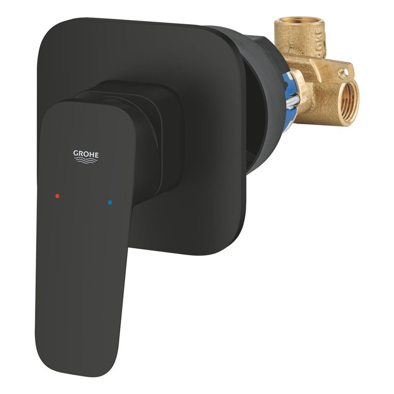 Casa si Gradina - Sanitare - Lavoar baie si accesorii - Baterii sanitare - Unitate comanda Grohe 1017752430, 1 bar, 113 mm, 8 mm, 1 iesiri, 1 functii palarie dus, 1/2 dimensiune racord, Negru - Infinity.ro