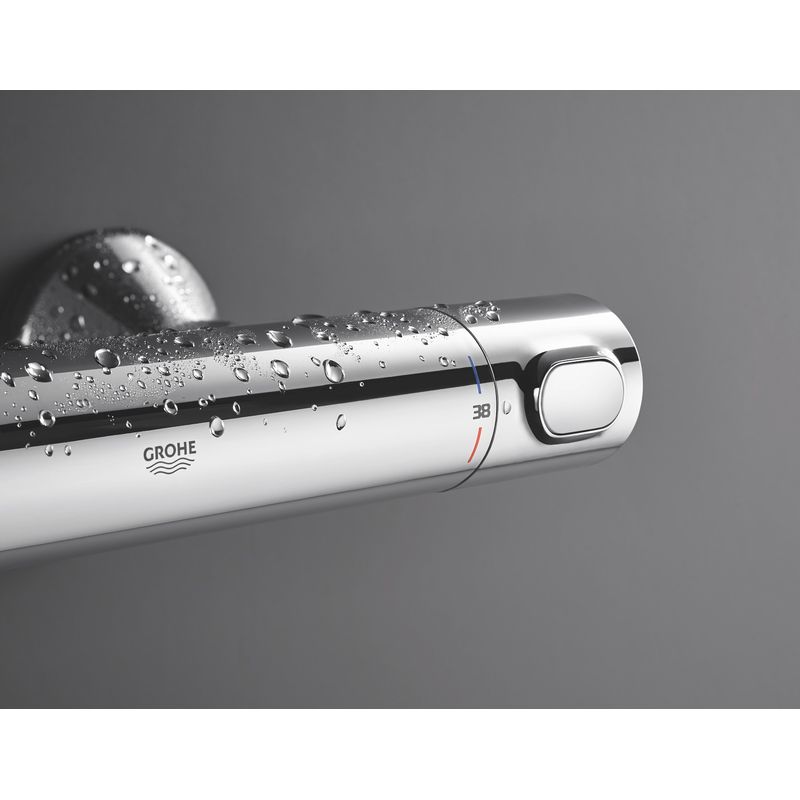 Casa si Gradina - Sanitare - Lavoar baie si accesorii - Baterii sanitare - Baterie dus Grohe 34840000, 1 bar, 317 mm, 72 mm, 2 orificii instalare, 1/2 dimensiune racord furtun, Crom - Infinity.ro