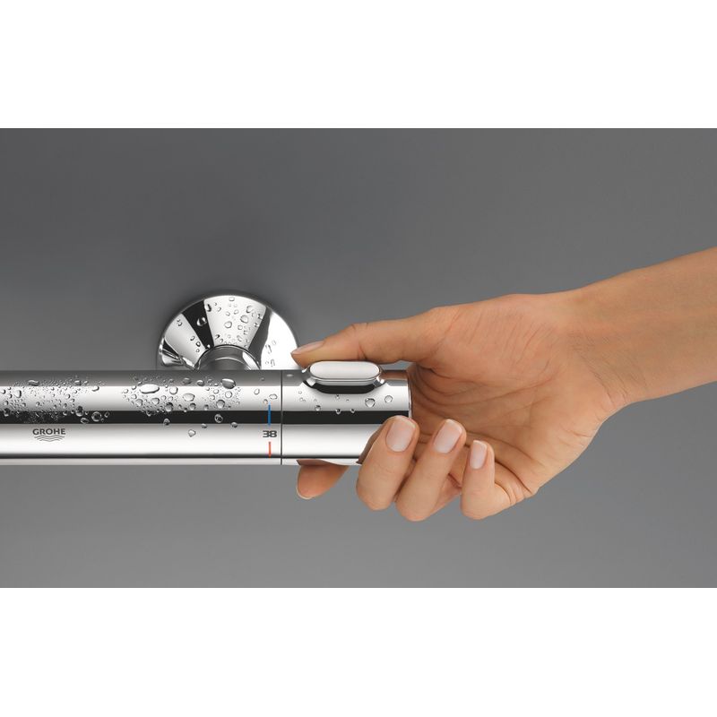 Casa si Gradina - Sanitare - Lavoar baie si accesorii - Baterii sanitare - Baterie dus Grohe 34840000, 1 bar, 317 mm, 72 mm, 2 orificii instalare, 1/2 dimensiune racord furtun, Crom - Infinity.ro