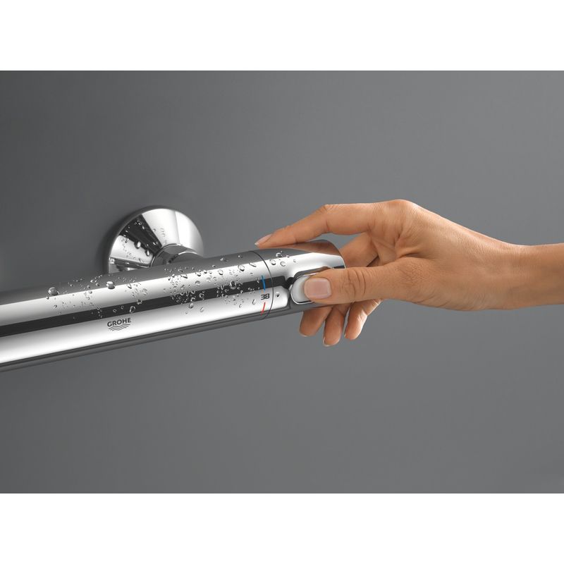 Casa si Gradina - Sanitare - Lavoar baie si accesorii - Baterii sanitare - Baterie dus Grohe 34840000, 1 bar, 317 mm, 72 mm, 2 orificii instalare, 1/2 dimensiune racord furtun, Crom - Infinity.ro