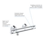 Casa si Gradina - Sanitare - Lavoar baie si accesorii - Baterii sanitare - Baterie dus Grohe 34840000, 1 bar, 317 mm, 72 mm, 2 orificii instalare, 1/2 dimensiune racord furtun, Crom - Infinity.ro
