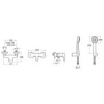 Casa si Gradina - Sanitare - Lavoar baie si accesorii - Baterii sanitare - Baterie dus Roca A5A206AC0K, 0.6 bar, 80 mm, 1.7 m, 133 mm, 215 mm, 2 orificii instalare, 1 functii para dus, Crom - Infinity.ro