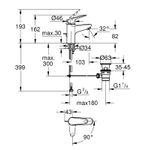 Casa si Gradina - Sanitare - Lavoar baie si accesorii - Baterii sanitare - Baterie lavoar Grohe 24322001, 28 mm, 5 l/min, 0.8 bar, 35 mm, 167 mm, 103 mm, 400 mm, 1 orificii instalare, Crom - Infinity.ro