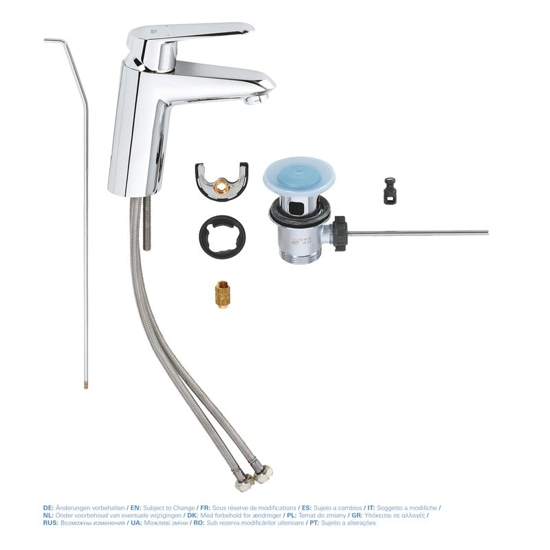 Casa si Gradina - Sanitare - Lavoar baie si accesorii - Baterii sanitare - Baterie lavoar Grohe 33190002, 1 bar, 35 mm, 160 mm, 116 mm, 350 mm, 1 orificii instalare, 3/8 dimensiune racord, Crom - Infinity.ro