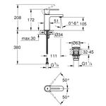 Casa si Gradina - Sanitare - Lavoar baie si accesorii - Baterii sanitare - Baterie lavoar Grohe 33163003, 28 mm, 5.7 l/min, 1 bar, 35 mm, 172 mm, 111 mm, 1.52 kg, 420 mm, Crom - Infinity.ro