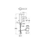 Casa si Gradina - Sanitare - Lavoar baie si accesorii - Baterii sanitare - Baterie lavoar Roca A5A309ECN0, 28 mm, 5 l/min, 0.5 bar, 35 mm, 177 mm, 115 mm, 365 mm, 1 orificii instalare, Negru - Infinity.ro
