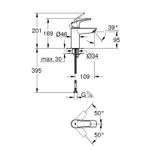 Casa si Gradina - Sanitare - Lavoar baie si accesorii - Baterii sanitare - Baterie lavoar Grohe 32467003, 28 mm, 5 l/min, 0.8 bar, 35 mm, 169 mm, 109 mm, 395 mm, 1 orificii instalare, Crom - Infinity.ro