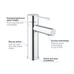 Casa si Gradina - Sanitare - Lavoar baie si accesorii - Baterii sanitare - Baterie lavoar Grohe 32898001, 28 mm, 5.7 l/min, 1 bar, 35 mm, 174 mm, 94 mm, 1.41 kg, 360 mm, monocomanda, Crom - Infinity.ro