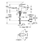 Casa si Gradina - Sanitare - Lavoar baie si accesorii - Baterii sanitare - Baterie bideu Grohe 33244002, 35 mm, 0.7 bar, 137 mm, 116 mm, 350 mm, 1 orificii instalare, 3/8 dimensiune racord, Crom - Infinity.ro