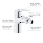 Casa si Gradina - Sanitare - Lavoar baie si accesorii - Baterii sanitare - Baterie bideu Grohe 32281002, 1 bar, 34 mm, 147 mm, 111 mm, 390 mm, 1 orificii instalare, 3/8 dimensiune racord, Crom - Infinity.ro